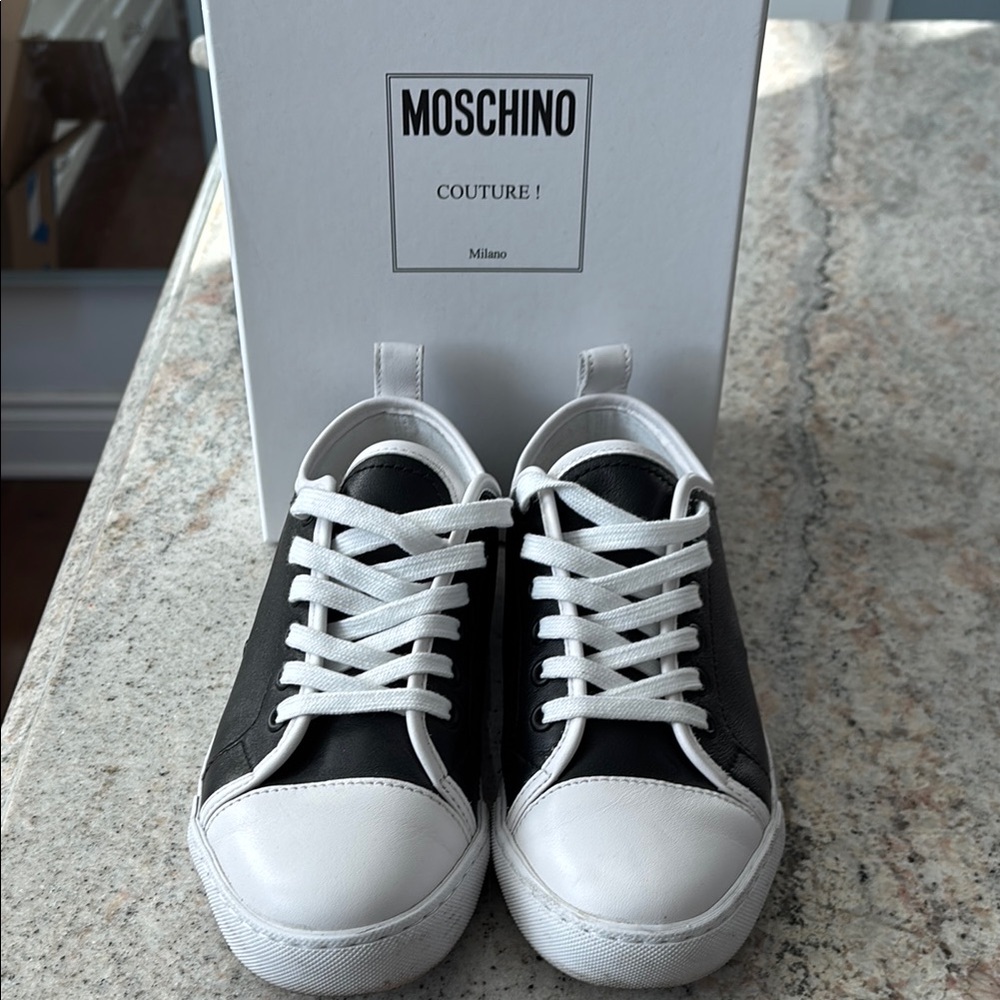 Moschino Black and White Sneakers